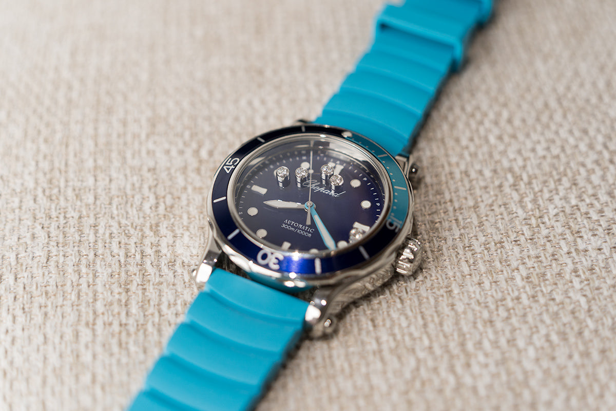 Chopard Happy Ocean 278587-3001 – Blau/Türkis – Liegend bewegliche Diamanten