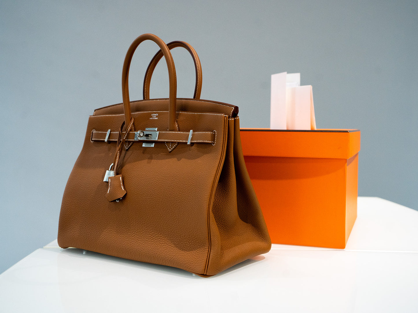 Hermès Birkin Bag 35 Togo Leder Gold